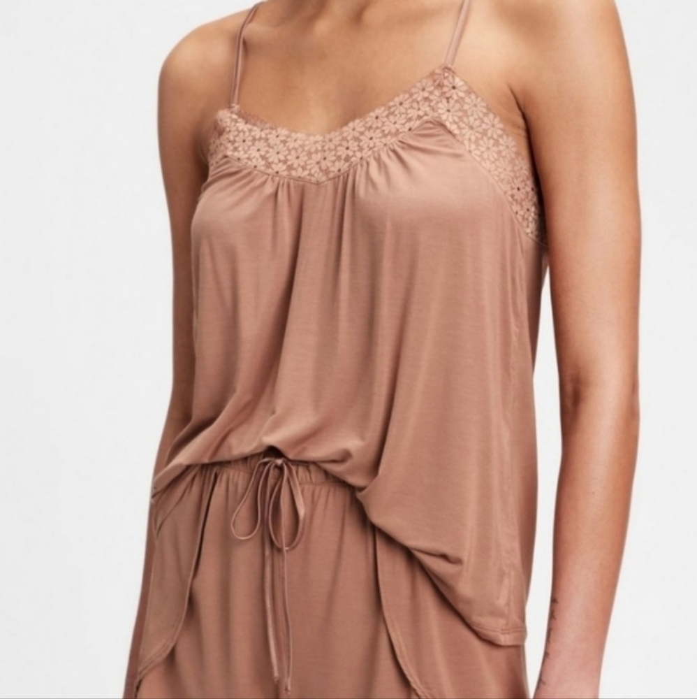Gap TrueSleep Tencel Modal Lace Trim Cami